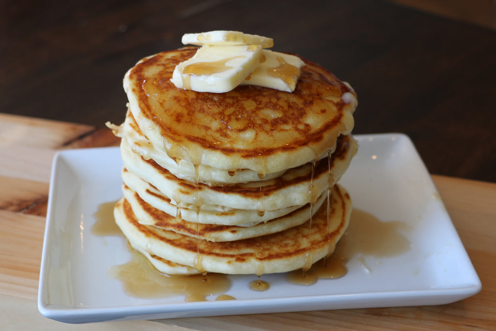Gluten Free Buttermilk Pancakes with Syrup