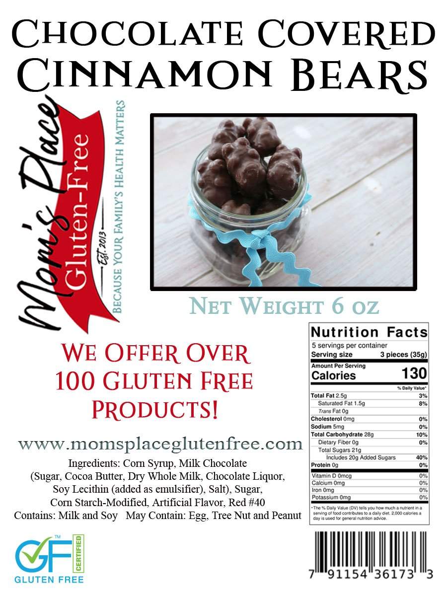 GlutenFree Chocolate Covered Cinnamon Bears
