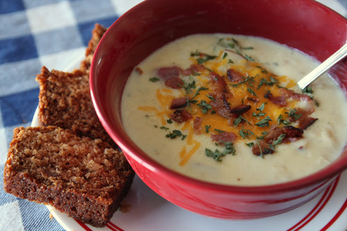 Gluten-Free Cheesy Potato Chowder - Mom's Place Gluten Free