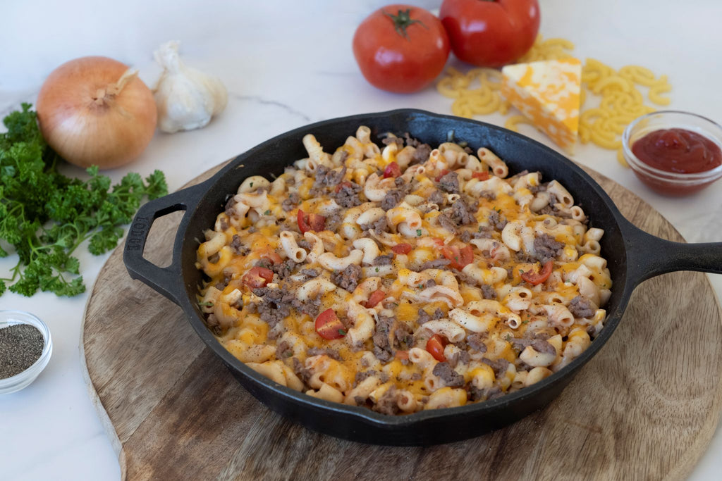 NEW! Gluten-Free All American Cheeseburger Skillet Meal