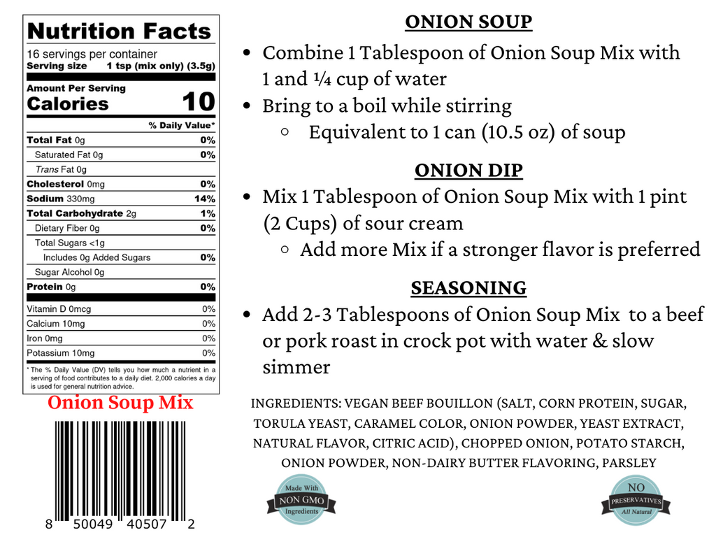 Gluten-Free Onion Soup Mix - Mom's Place Gluten Free