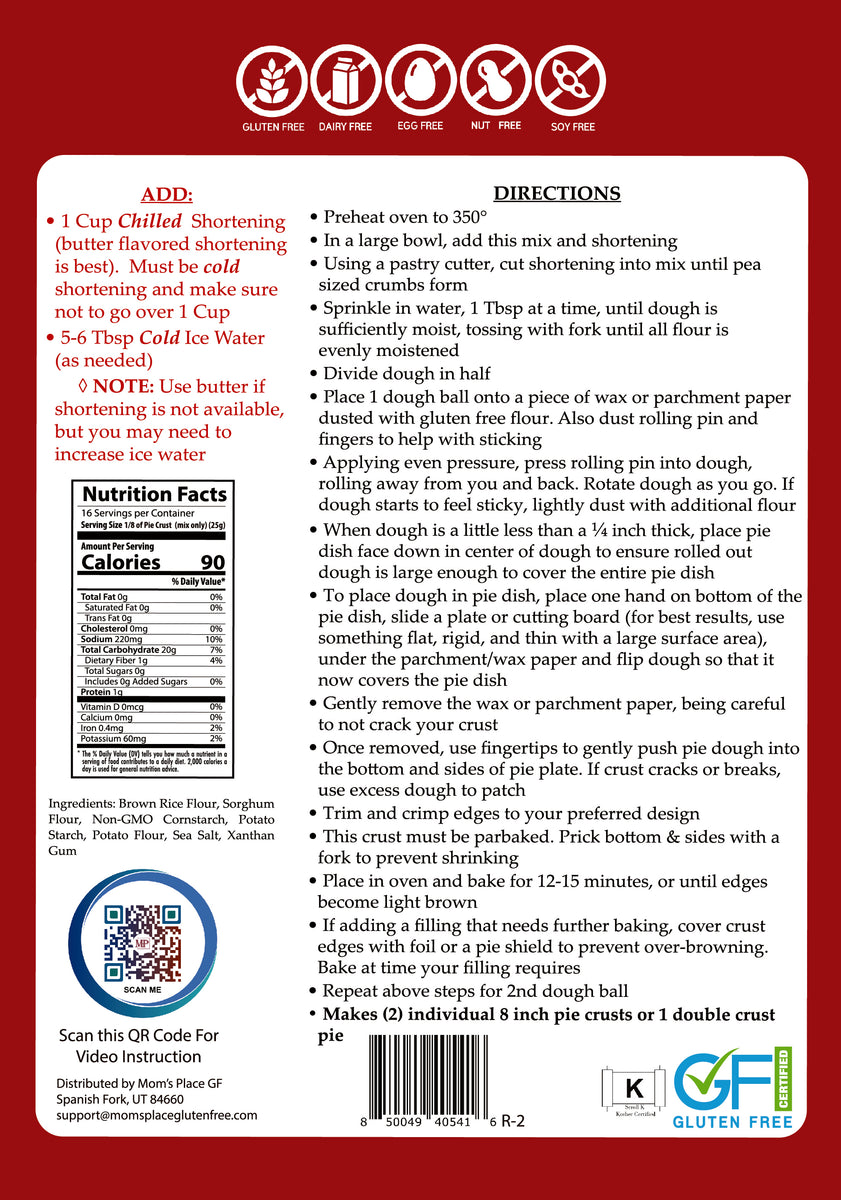 Gluten-Free Pie Crust Mix
