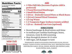 Pioneer Brand Gluten Free Premium Chili Seasoing Mix (Pack of 3) 1 oz  Packets