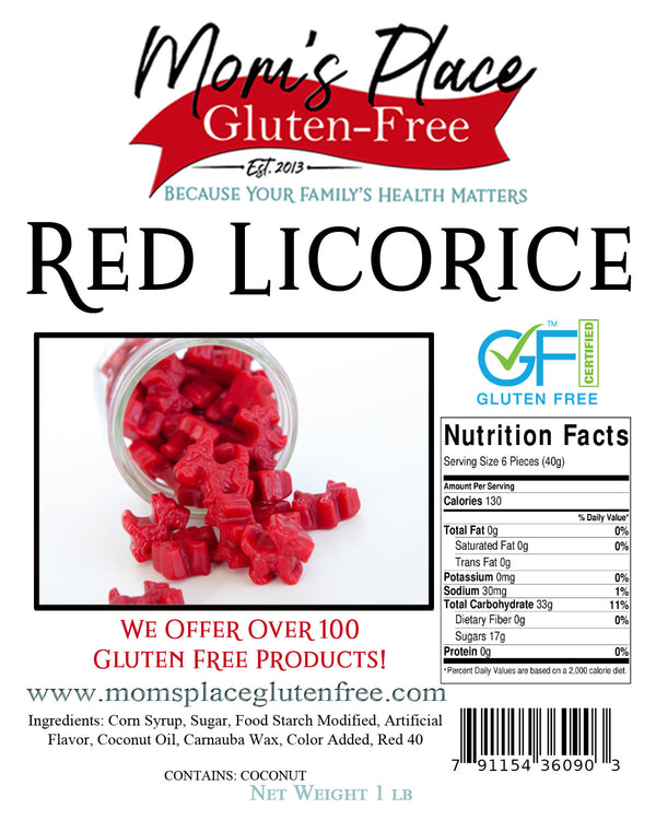 GlutenFree Red Licorice Mom's Place Gluten Free
