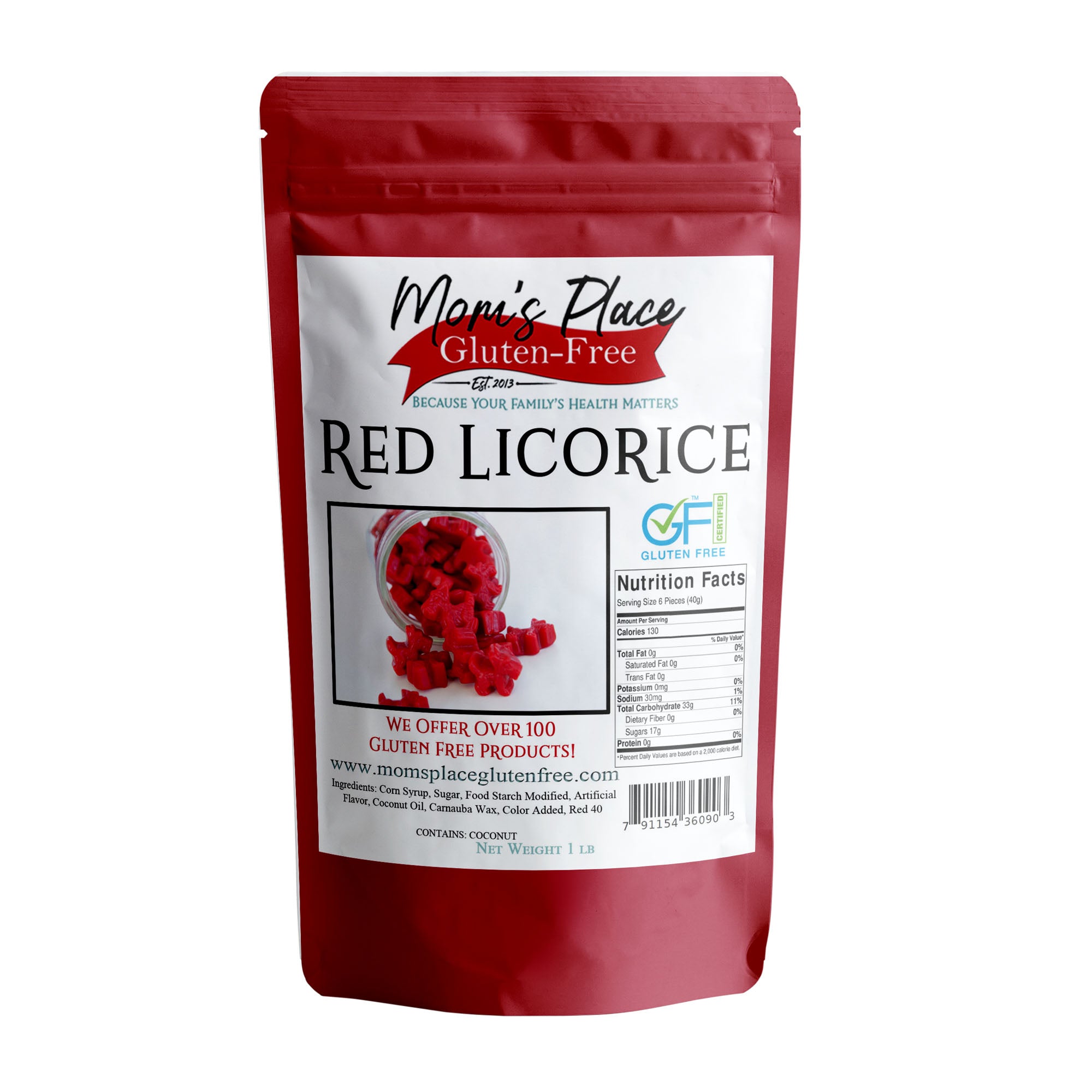 GlutenFree Red Licorice Mom's Place Gluten Free